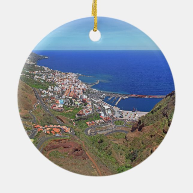 Santa Cruz de La Palma Canary Islands Spain Ceramic Ornament (Back)