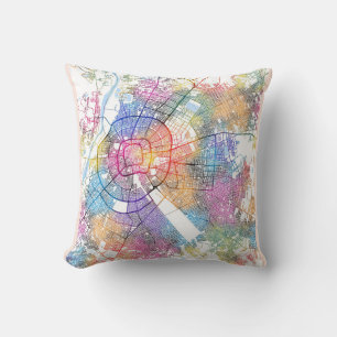 Santa Cruz de la Sierra Bolivia City Map Throw Pillow
