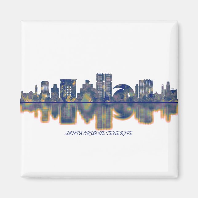 Santa Cruz de Tenerife Skyline Magnet (Front)