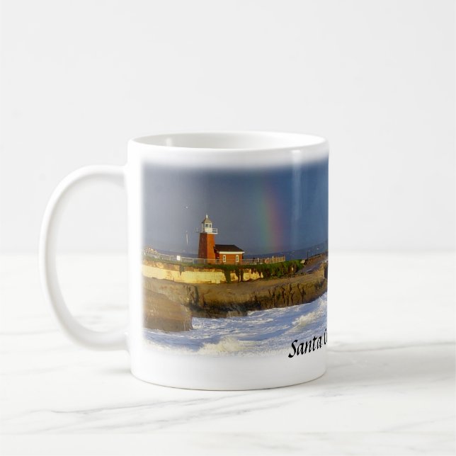 Santa Cruz Lighthouse/Rainbow Mug (Left)