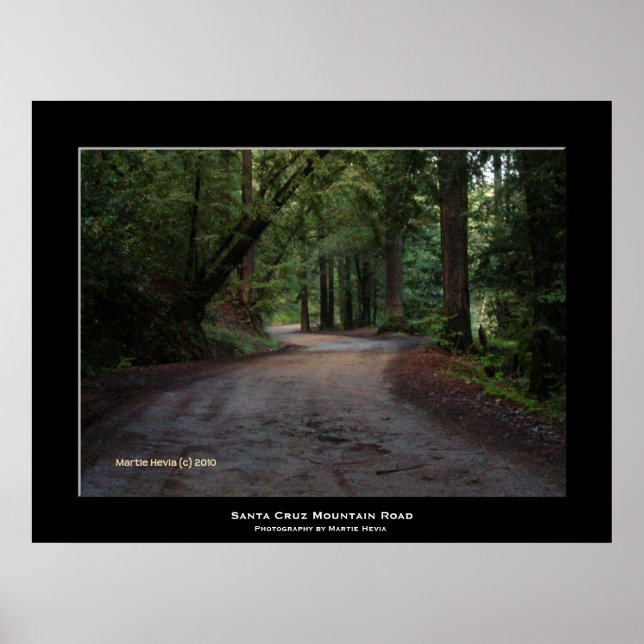 "Santa Cruz Mountain Road" Poster (Front)