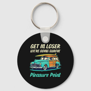 Santa Cruz Pleasure Point Surf City Women Vintage Keychain