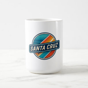Santa Cruz Retro Vintage Circular Beach California Coffee Mug