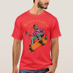 Santa Cruz Vintage Skeleton Skateboarder  T-Shirt