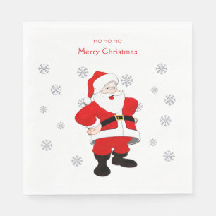 Santa Custom Text Paper Napkin