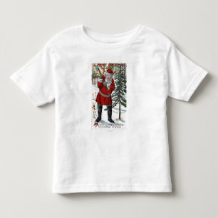 Santa Cutting Down Christmas Tree Toddler T-shirt