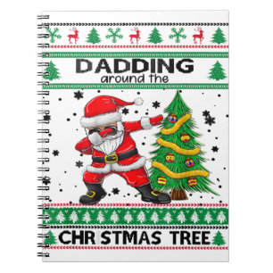 Santa Dabbing Around the Ugly Christmas Sweater Tr Notebook