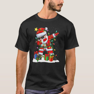 Santa Dabbing Christmas Tree Light Xmas Claus T-Shirt