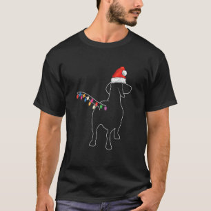 Santa Dachshund Dog Christmas Colour Led Light Xm T-Shirt