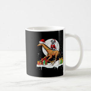Santa Dalmatian Riding Giraffe Christmas Owner Kid Coffee Mug