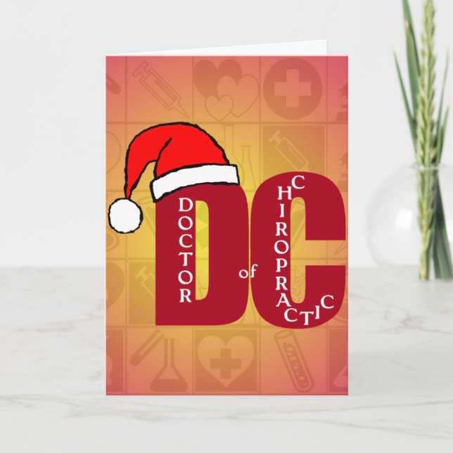 Santa DC Doctor of Chiropractic Christmas Logo Holiday Card (Front)