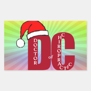 Santa DC Doctor of Chiropractic Christmas Logo Sticker