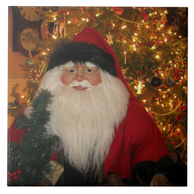 Santa Decoration Ceramic Tile (Front)