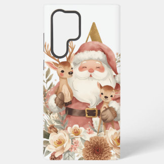 Santa & Deer Alphabet Samsung Galaxy Case | Winter