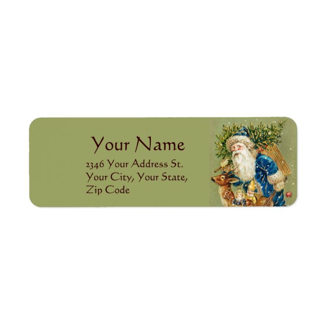 SANTA,DEER ,CHRISTMAS GIFTS IN WINTER SNOW Green (Front)