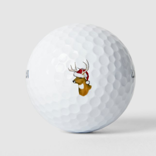 santa deer golf balls (Front)