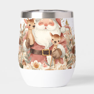 Santa Deer Letter Mug Winter Alphabet Illustration