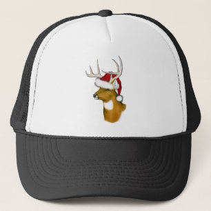 santa deer trucker hat