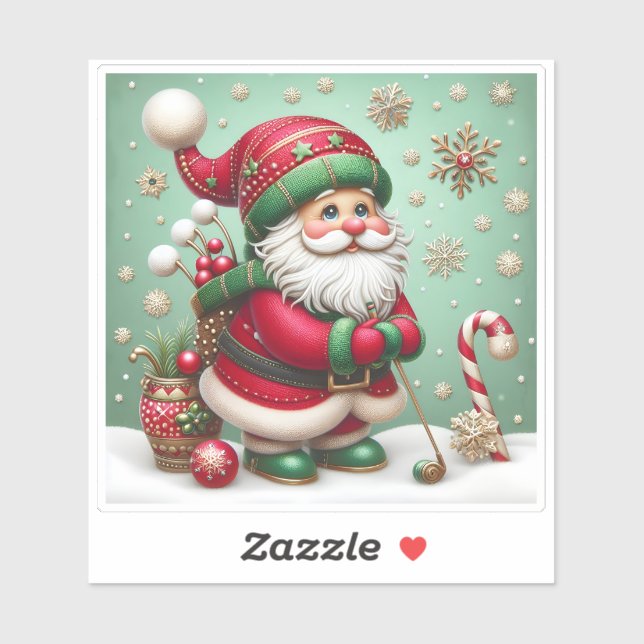 Santa Delightfully Preparing for Christmas Cheer (Sheet)