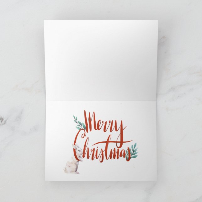 Santa Delivering Armload of Books Card (Inside)