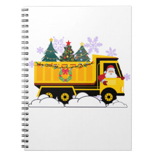 Santa Delivering Christmas Trees Notebook