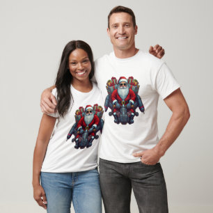 SANTA DELIVERING PRESENTS ON A JETPACK T-Shirt