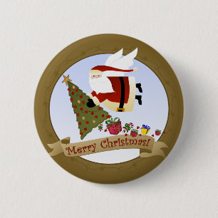 Santa Delivers 2 Inch Round Button