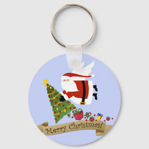 Santa Delivers Christmas Keychain