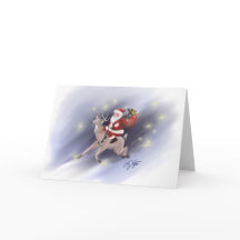 Santa Delivers Greeting Card