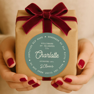 Santa Delivery Sticker   Christmas Elf Label Seal