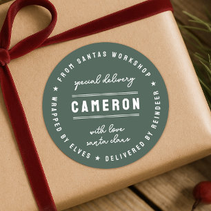 Santa Delivery Sticker Christmas Gift Seal Label