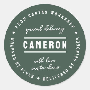 Santa Delivery Sticker Christmas Gift Seal Label