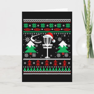 Santa Disc Golf Xmas Sweater Santa Disc Golf Sport Card