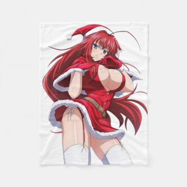 Santa Diva Anime Winter Outfit - Fleece Blanket (Front)