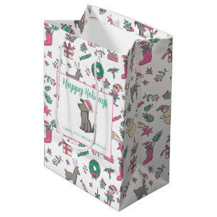 Santa Dog Christmas Company Medium Gift Bag
