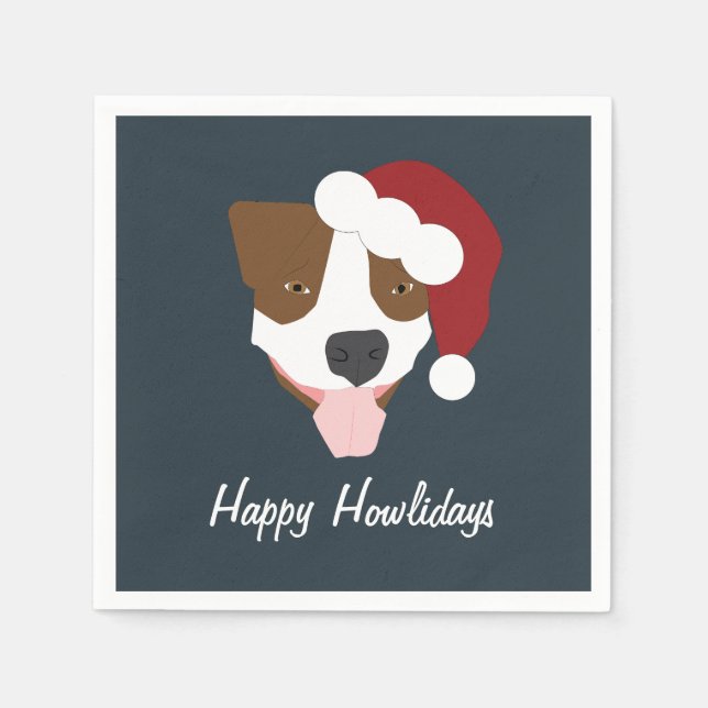 Santa Dog - Customizable Napkin (Front)