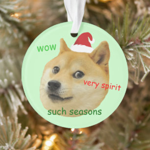 Santa Doge Holiday Ornament
