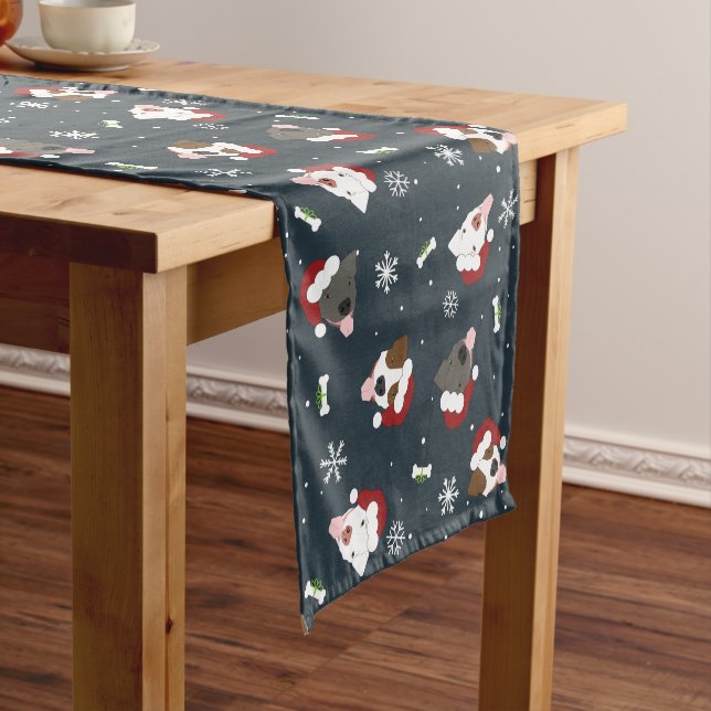 Santa Dogs Short Table Runner (In Situ)