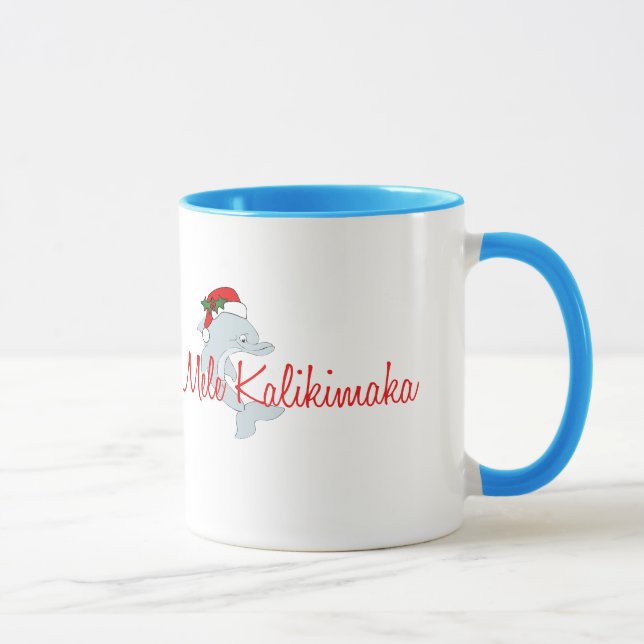 Santa dolphin Hawaiian Christmas Mug (Right)
