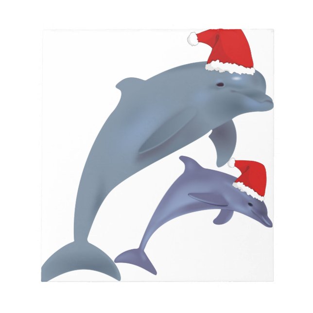 santa dolphins notepad (Front)