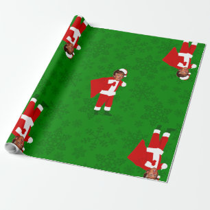 santa donald trump ugly christmas wrapping paper