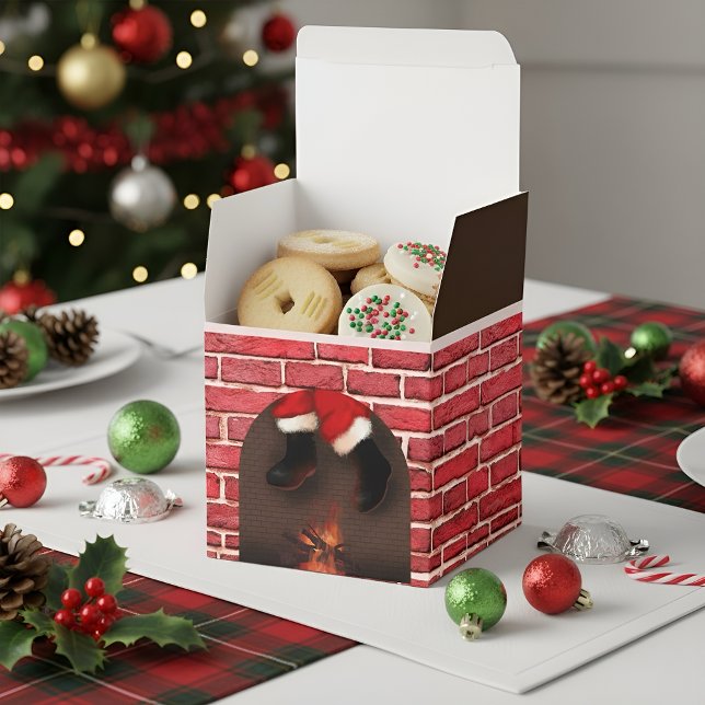 Santa down the chimney  favor box (Creator Uploaded)