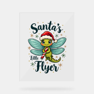 Santa Dragonfly Acrylic Sign