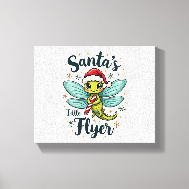 Santa Dragonfly Canvas Print (Front)