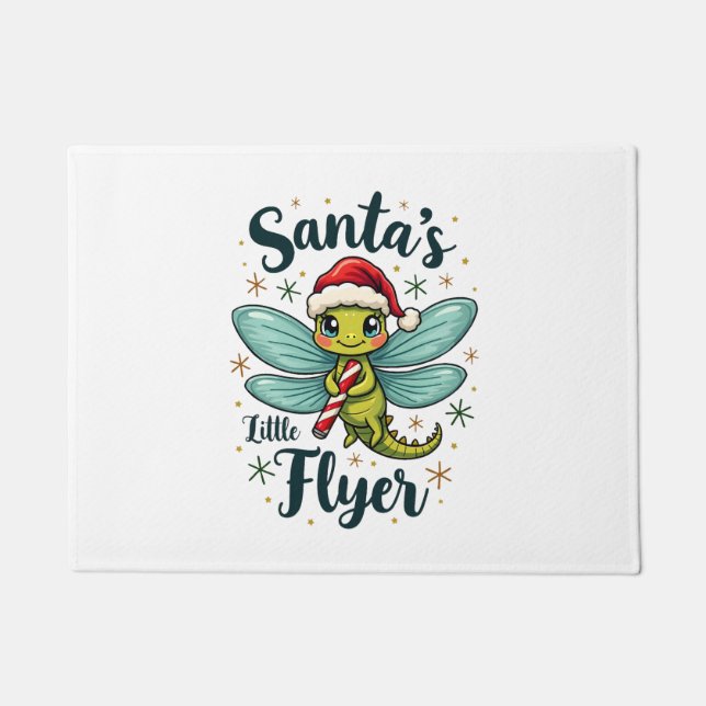 Santa Dragonfly Doormat (Front)