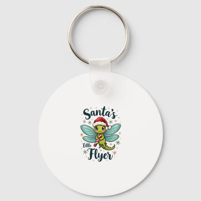 Santa Dragonfly Keychain (Front)