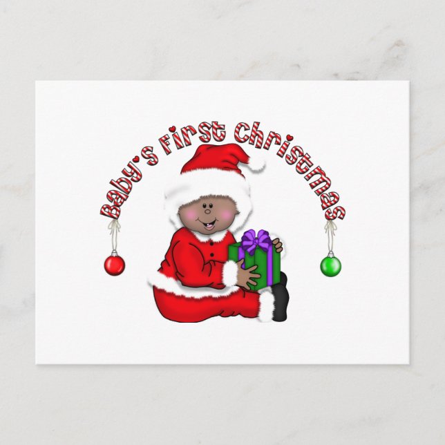 Santa Elf Baby T-shirts and Gifts Holiday Postcard (Front)