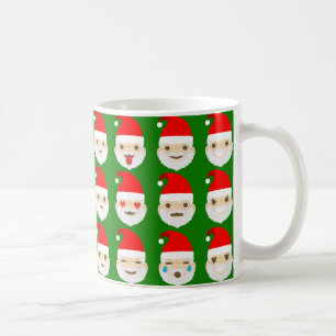 santa emoji emoticons coffee mug