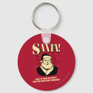 Santa: Empty Sack On Christmas Morning Keychain