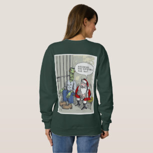 Santa en prison femmes sweatshirt vert dos